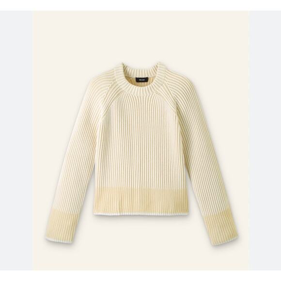 ME+EM Soft-Touch Cotton Rib Knit Weekend Sweater Jumper Natural Cream XS Ecru - Picture 4 of 11